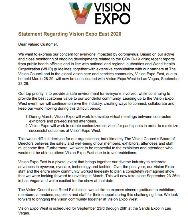 vision-expo-east-2020-cancelled
